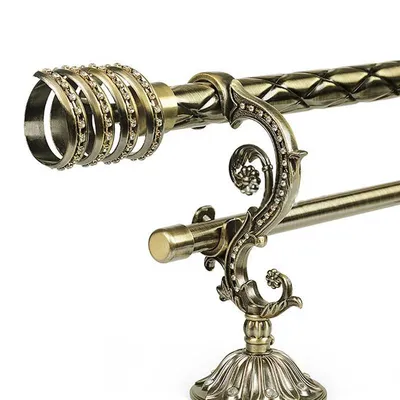 25mm Spiral Metal Curtain Finial with Rhinestone