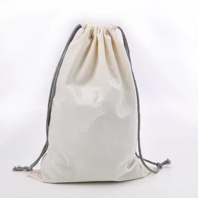 Polyester Cotton Drawstring Tote Bag