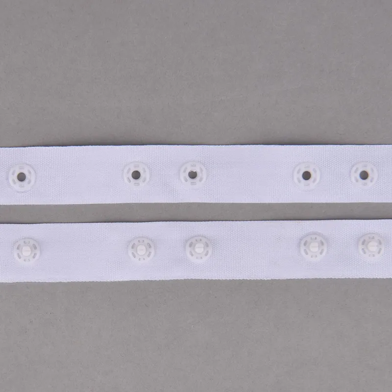 18mm Black Plastic Snap Button Tape