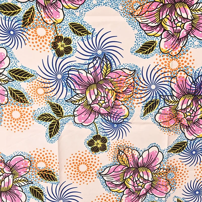 100% Cotton West African Print Pagne Wax Fabric