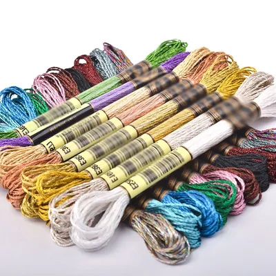 Metallic Embroidery Floss 8m*12 Strands