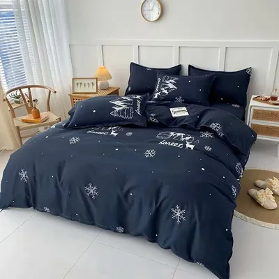 Printed Polyester Fiber Four-Piece Bedding Set