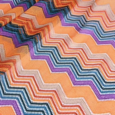 155cm Zigzag Warp Knit Lace Fabric