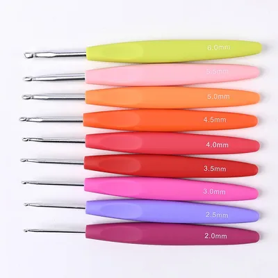 9pcs Aluminum Crochet Hook Set