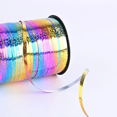 5mm Gradient Holographic PP Balloon String Ribbon