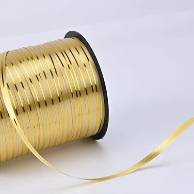 5mm Gold Wire Metallic Balloon String Ribbon