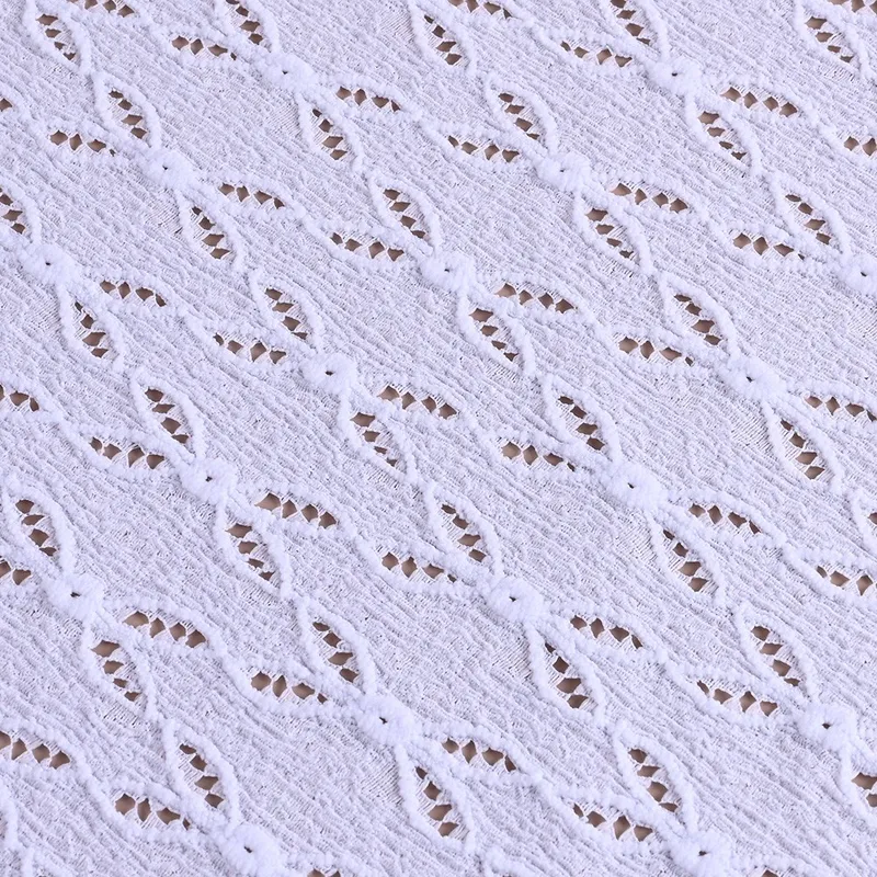 Polyester Spandex Tricot Lace Fabric