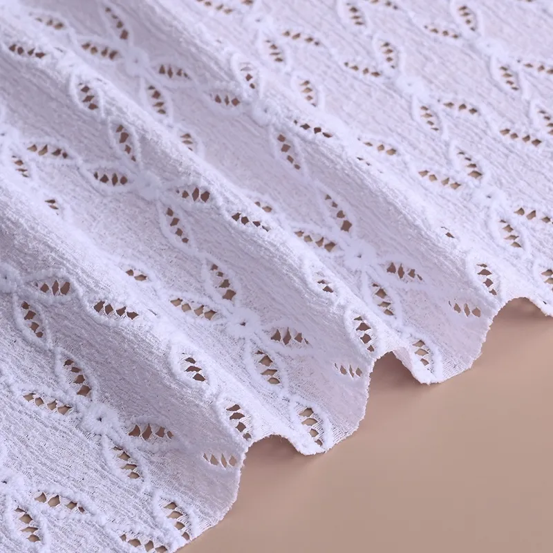 Polyester Spandex Tricot Lace Fabric