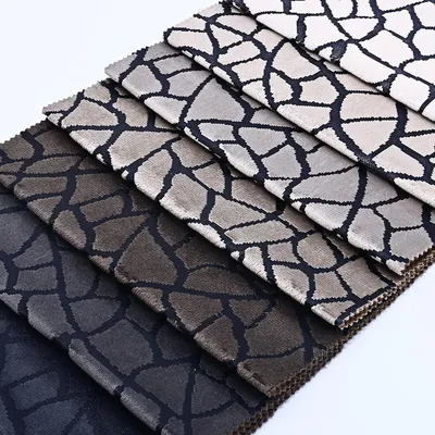 Foil Embossed Holland Velvet Upholstery Fabric