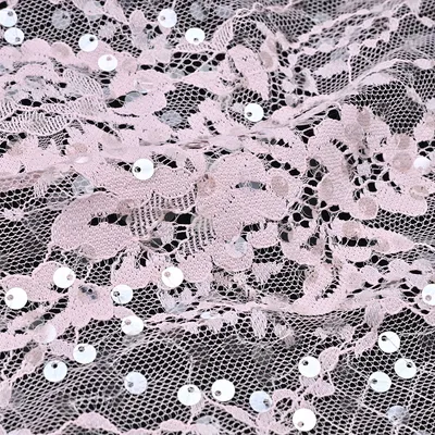 Sequin Embroidered Fashion Lace Fabric