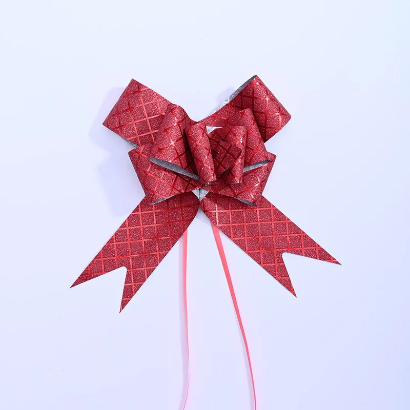 Diamond-Grid Glitter Pull Ribbon