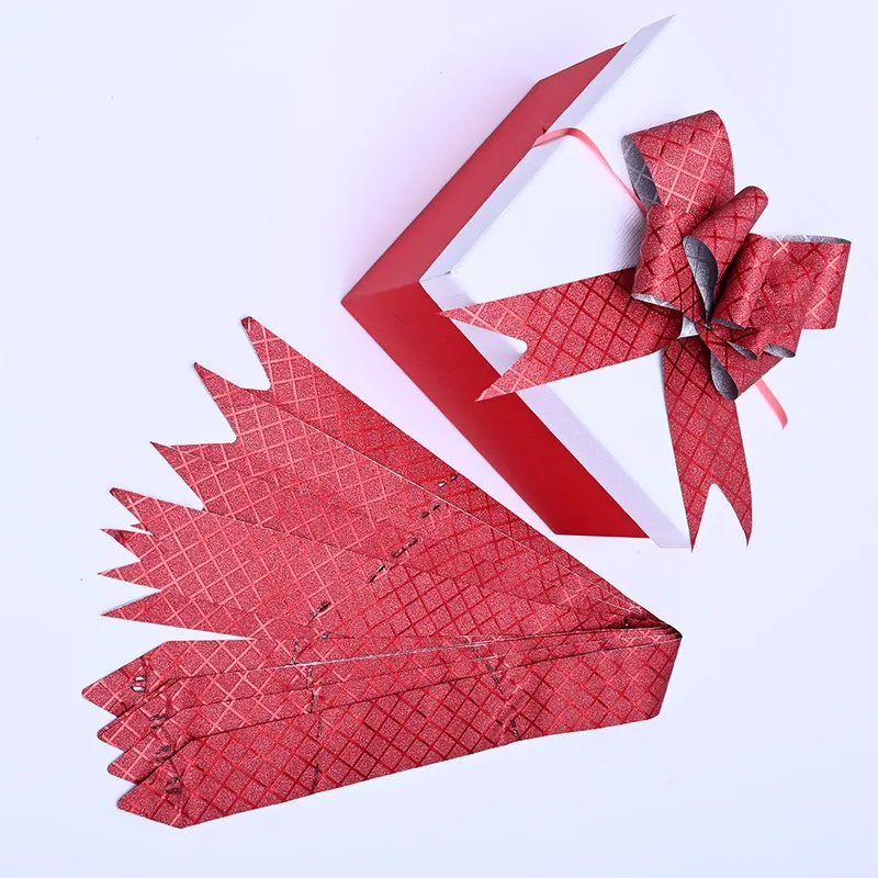 Diamond-Grid Glitter Pull Ribbon