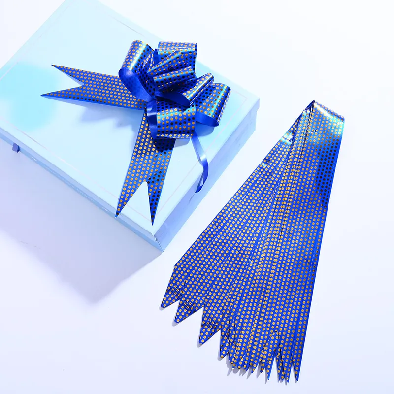 Dotted Metallic Paper Pull Ribbon