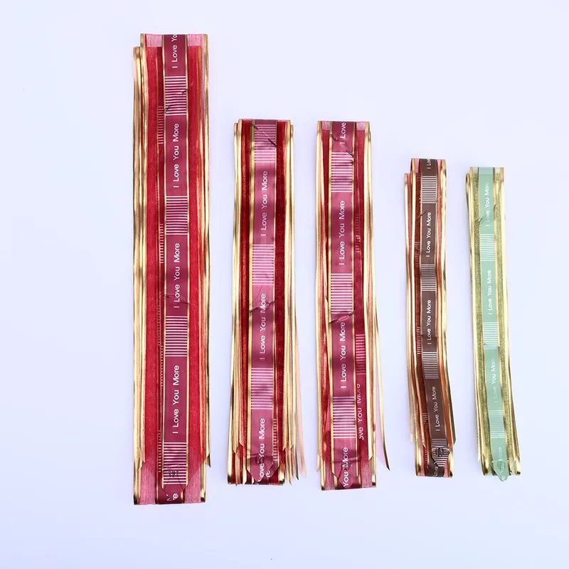 Organza Matte Printed Paper Curling Ribbon