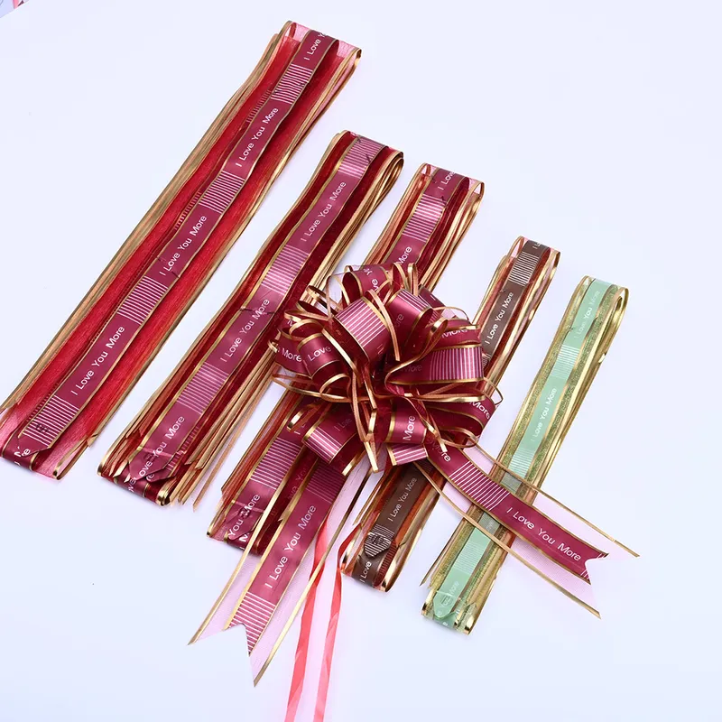 Organza Matte Printed Paper Curling Ribbon