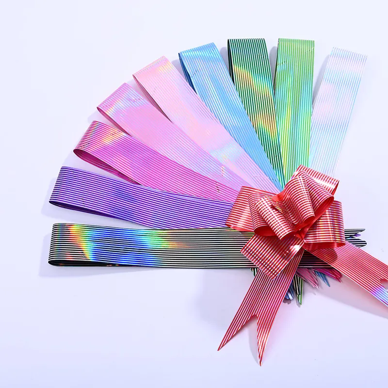 Striped Holographic Pull Ribbon
