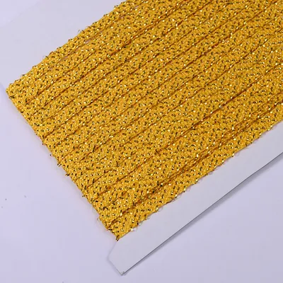 7mm Metallic Gold Braid Polypropylene Rope
