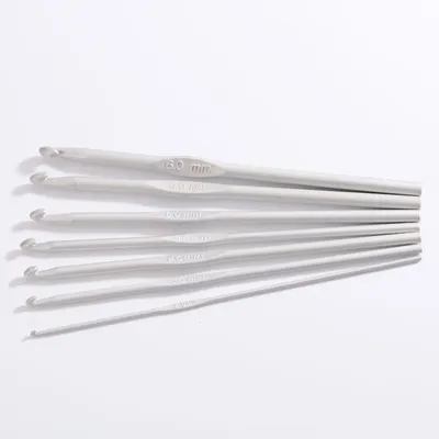 Single Pointed Aluminum Porcelain Crochet Hook