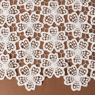 Embroidered Chemical Guipure Lace Fabric, 125cm Wide