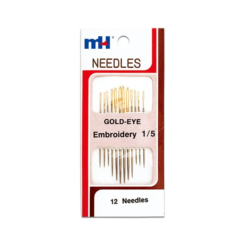 12pcs Gold-eye Wool Needles Size 1-5