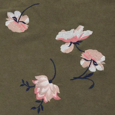 Embroidered Polyester Twill Fashion Lace Fabric