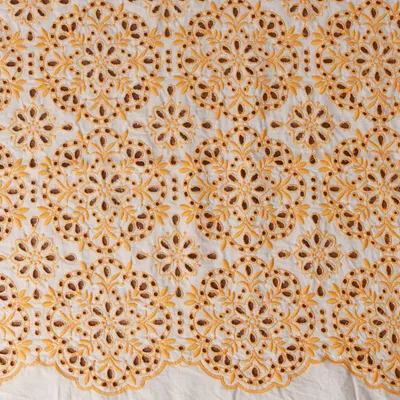 130cm Cotton Eyelet Embroidered Lace Fabric