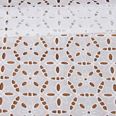 Embroidered Eyelet Broderie Anglaise Cotton Lace Fabric