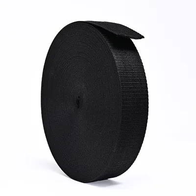 38mm Black Polypropylene Webbing Strap
