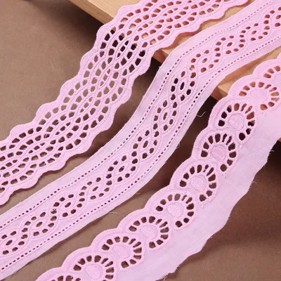 100% Cotton Embroidery Lace Trimming 6.2cm