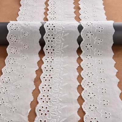 Flower Cotton Broderie Anglaise Eyelet Lace Trim