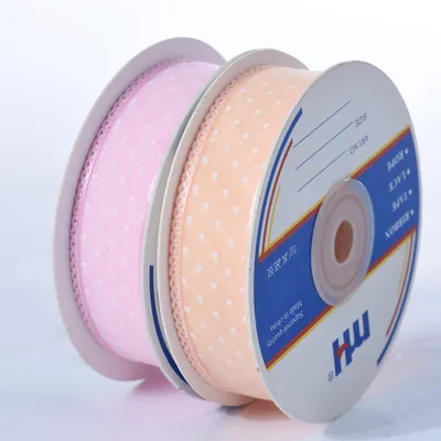 25mm Polyester Scallop Edge Polka Dot Sheer Ribbon