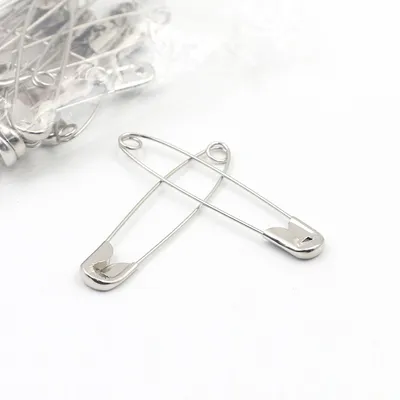 Nickel Plated Steel Safety Pins With Spring Mechanism