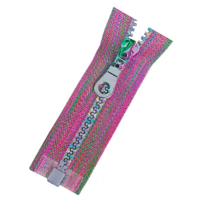 #5 Multi-Color Teeth Open End Plastic Zipper