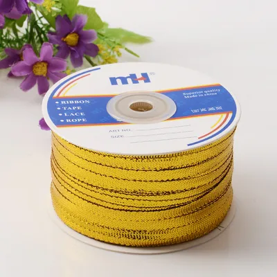 Flat Cord, Metallic Braided Cord, Flat Gold Cord