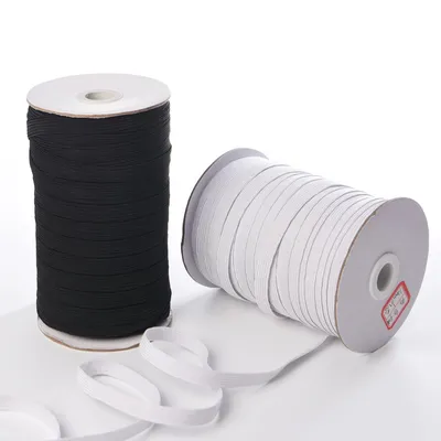 10mm 12-Cord Flat Braided Latex Elastic