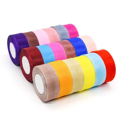 38mm Woven Edged Sheer Nylon Organza Ribbon