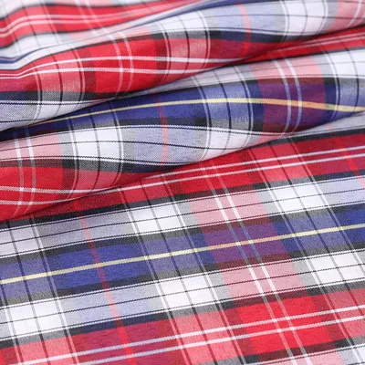 Yarn-Dyed Polyester Plaid School Uniform Fabric