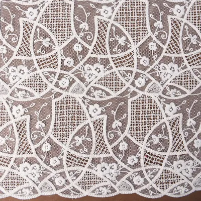 125cm Cotton Embroidered Crochet Mesh Lace Fabric