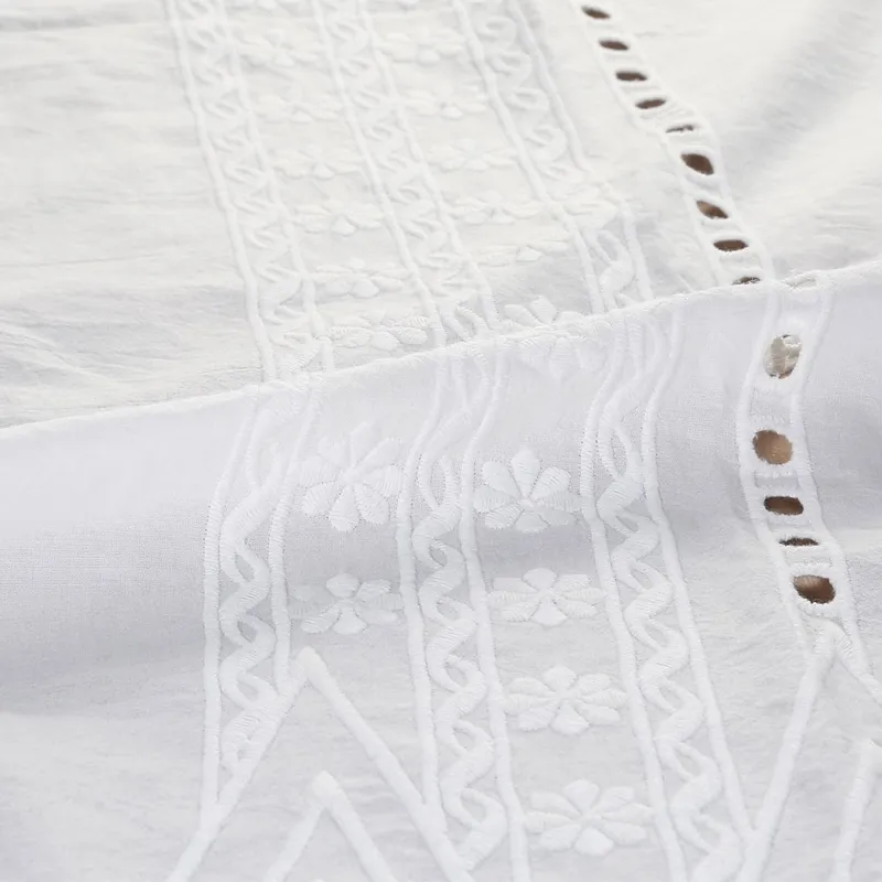 Broderie Anglaise Eyelet Embroidered Cotton Lace Fabric