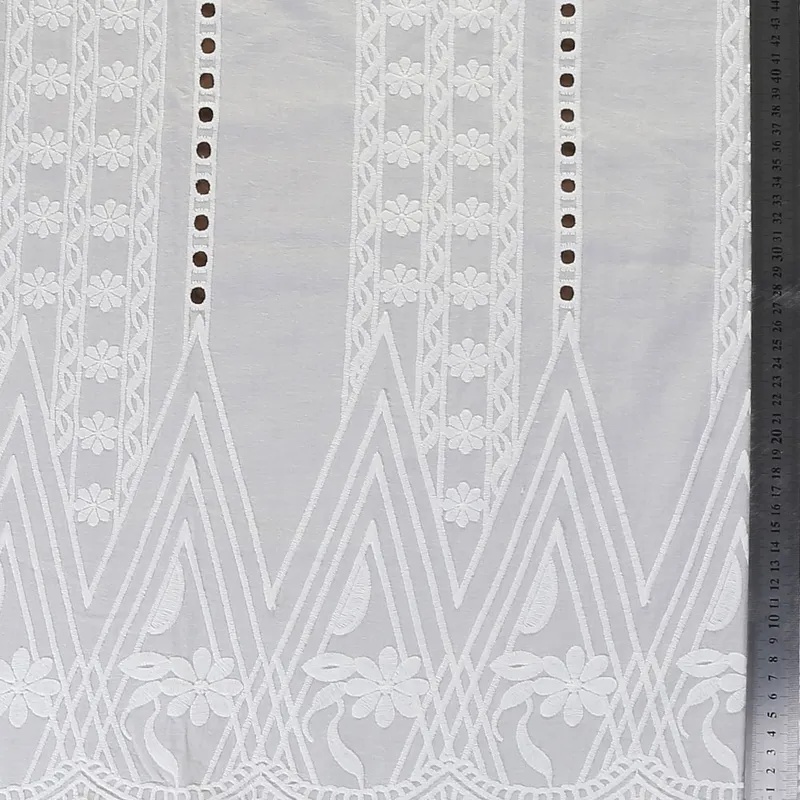 Broderie Anglaise Eyelet Embroidered Cotton Lace Fabric