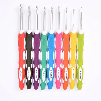 TPR Handle Aluminum Crochet Hook
