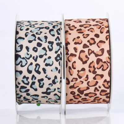 40mm Leopard Animal Print Ribbon