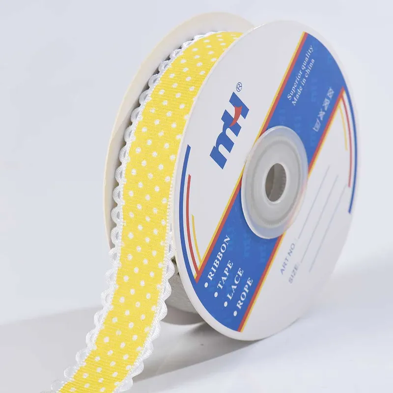 25mm Embossed Grosgrain Ribbon with Picot Edge