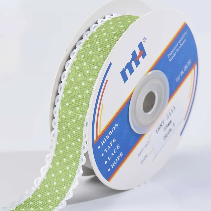 25mm Embossed Grosgrain Ribbon with Picot Edge
