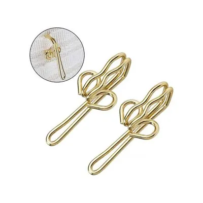 Decorative Metal Curtain Tape Hooks 12x28mm