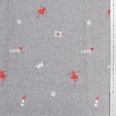 Grey Wool Embroidery Fabric