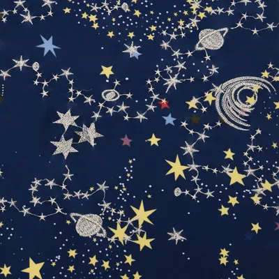 Starry Sky Embroidered Air Layer Cotton Lace Fabric