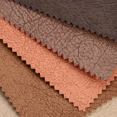 Embossed Polyester Suede Upholstery Fabric