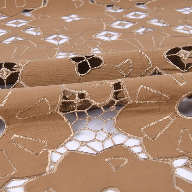 Embroidered Eyelet Lace Fabric