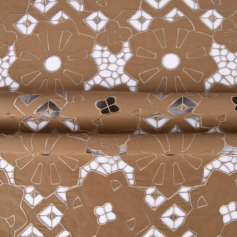 Embroidered Eyelet Lace Fabric